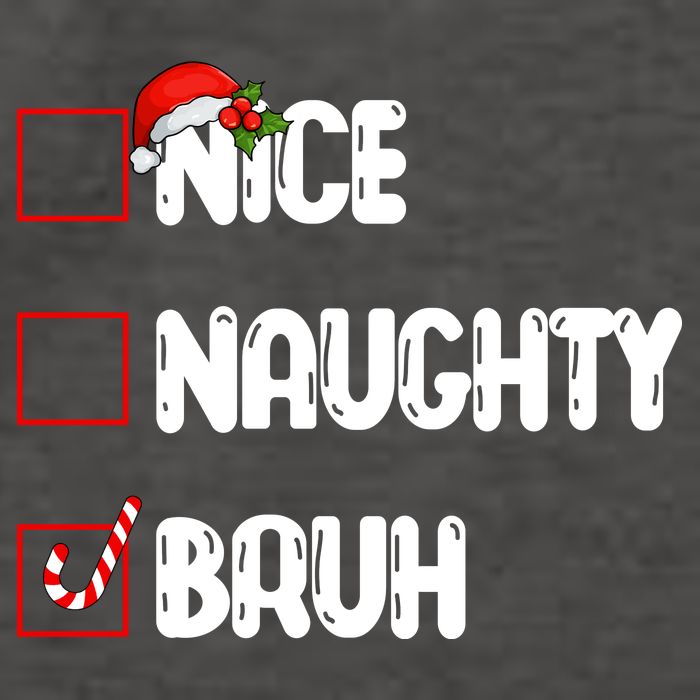 Nice Naughty Bruh Santa Checklist Funny Vector Backpack