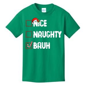 Nice Naughty Bruh Santa Checklist Funny Kids T-Shirt