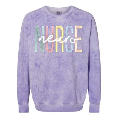 Neuro Nurse Boho Neurology Nursing Cute Gift Colorblast Crewneck Sweatshirt