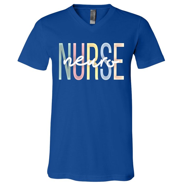 Neuro Nurse Boho Neurology Nursing Cute Gift V-Neck T-Shirt