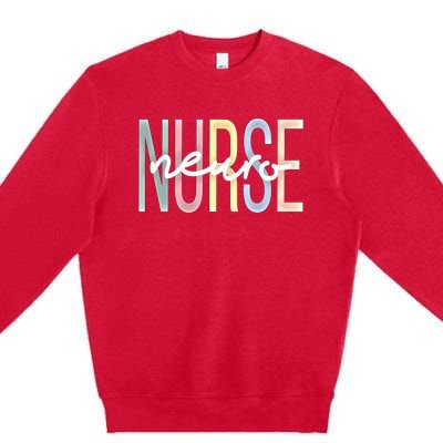 Neuro Nurse Boho Neurology Nursing Cute Gift Premium Crewneck Sweatshirt