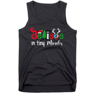 NICU Nurse Believe In Magic Of Tiny Mistletoe Christmas Tank Top