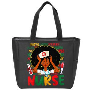 Nurse - Nursing Black History Month RN Black Nurse Lover Zip Tote Bag