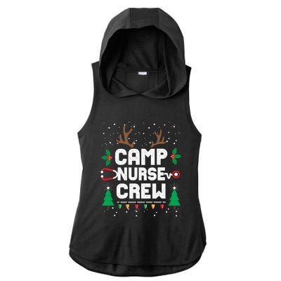 Nice Naughty Camp Nurse Funny Ugly Christmas Funny Gift Ladies PosiCharge Tri-Blend Wicking Draft Hoodie Tank