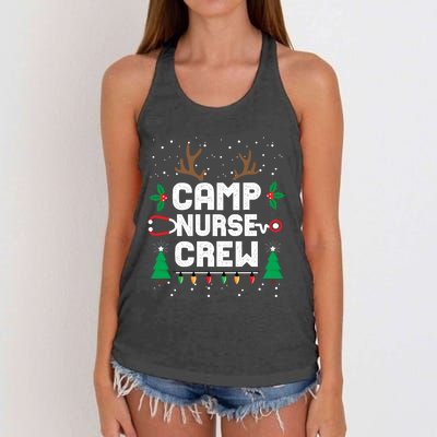 Nice Naughty Camp Nurse Funny Ugly Christmas Funny Gift Women's Knotted Racerback Tank