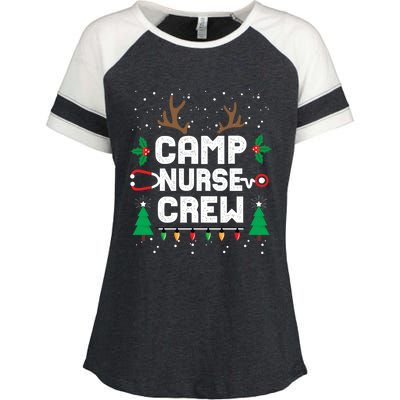 Nice Naughty Camp Nurse Funny Ugly Christmas Funny Gift Enza Ladies Jersey Colorblock Tee