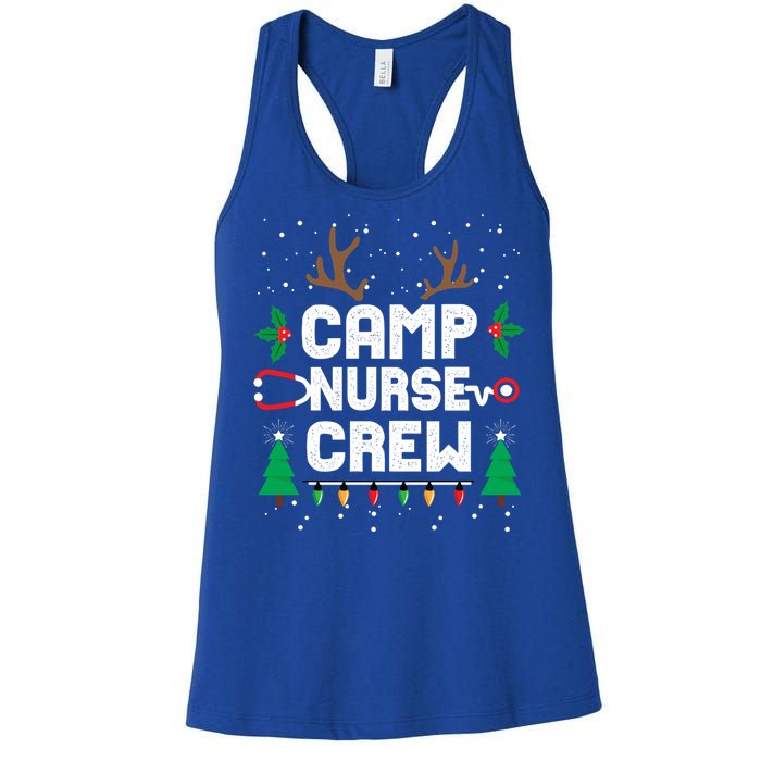 Nice Naughty Camp Nurse Funny Ugly Christmas Funny Gift Women's Racerback Tank