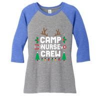 Nice Naughty Camp Nurse Funny Ugly Christmas Funny Gift Women's Tri-Blend 3/4-Sleeve Raglan Shirt