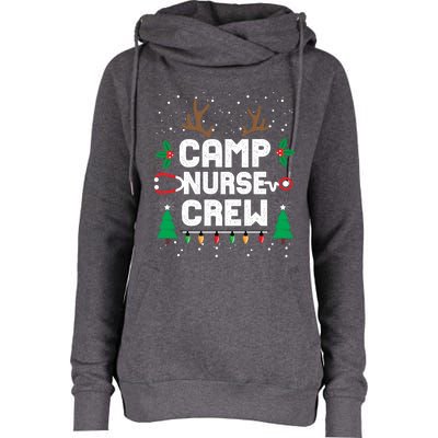 Nice Naughty Camp Nurse Funny Ugly Christmas Funny Gift Womens Funnel Neck Pullover Hood