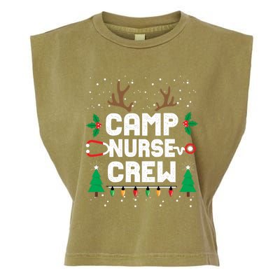 Nice Naughty Camp Nurse Funny Ugly Christmas Funny Gift Garment-Dyed Women's Muscle Tee