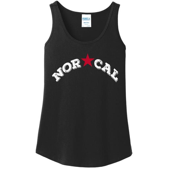 Norcal Northern California White Letter Ladies Essential Tank