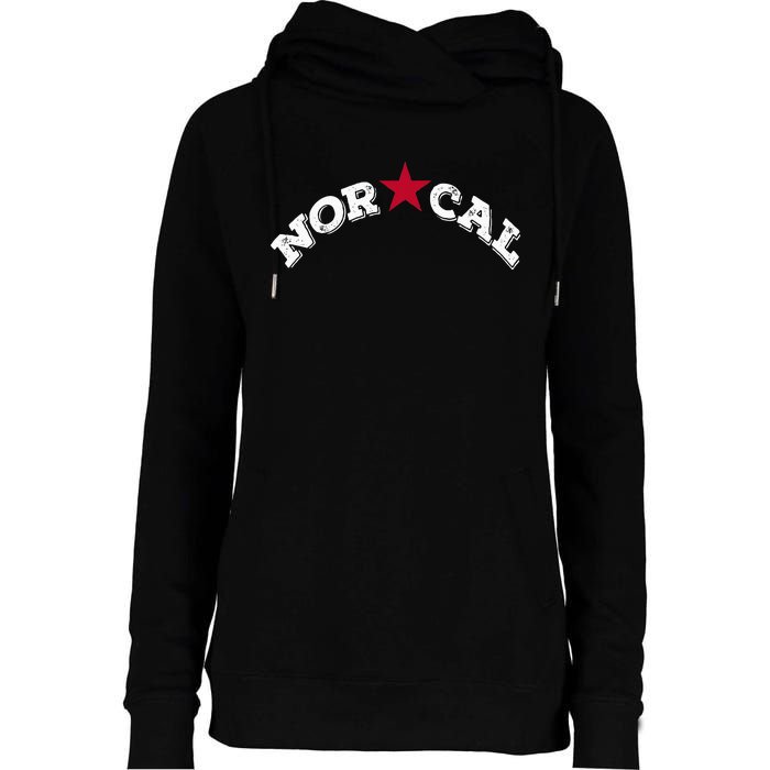 Norcal Northern California White Letter Womens Funnel Neck Pullover Hood