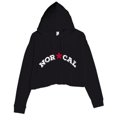 Norcal Northern California White Letter Crop Fleece Hoodie