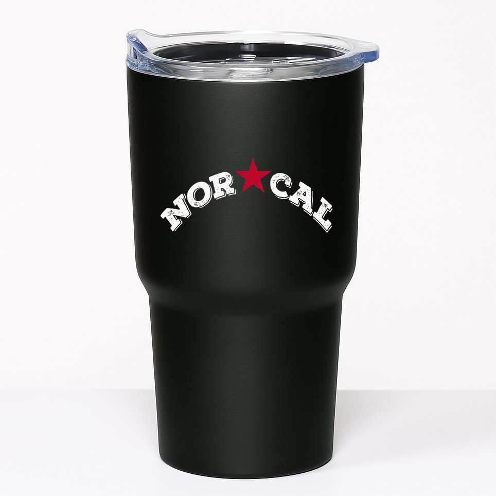 Norcal Northern California White Letter Tumbler
