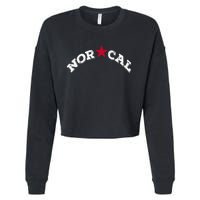 Norcal Northern California White Letter Cropped Pullover Crew