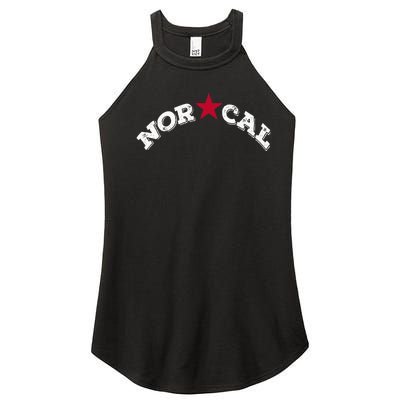 Norcal Northern California White Letter Women's Perfect Tri Rocker Tank