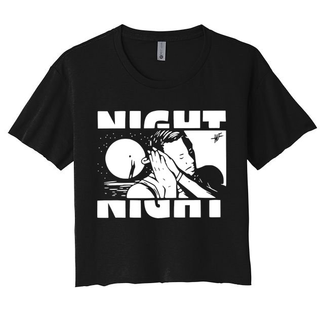 Night Night Curry Sleepy Night Night Good Night Women's Crop Top Tee