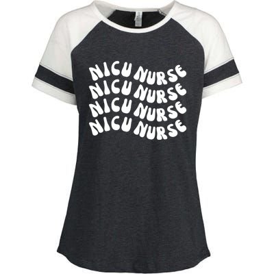 Nicu Nurse Cute Nursing Appreciation Nurse Week Groovy Gift Enza Ladies Jersey Colorblock Tee