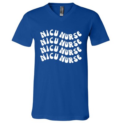 Nicu Nurse Cute Nursing Appreciation Nurse Week Groovy Gift V-Neck T-Shirt