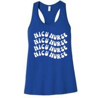 Nicu Nurse Cute Nursing Appreciation Nurse Week Groovy Gift Women's Racerback Tank