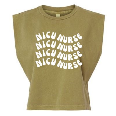 Nicu Nurse Cute Nursing Appreciation Nurse Week Groovy Gift Garment-Dyed Women's Muscle Tee