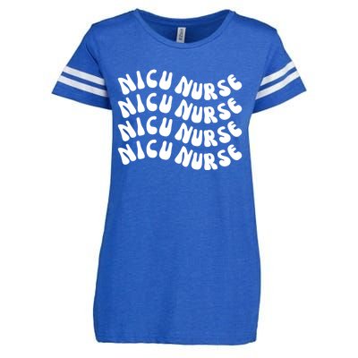 Nicu Nurse Cute Nursing Appreciation Nurse Week Groovy Gift Enza Ladies Jersey Football T-Shirt