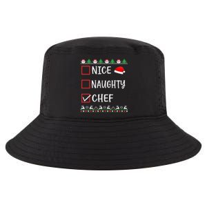 Nice Naughty Chef Funny Ugly Christmas List Family Xmas Gift Cool Comfort Performance Bucket Hat