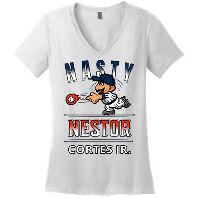 Nasty Nestor Cortes Jr Women's V-Neck T-Shirt
