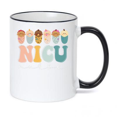 Nicu Nurse Cute Groovy Nursing Appreciation Day 11oz Black Color Changing Mug