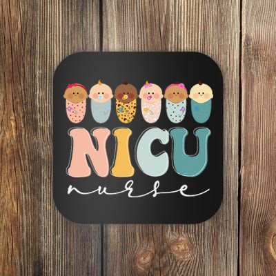 Nicu Nurse Cute Groovy Nursing Appreciation Day Coaster