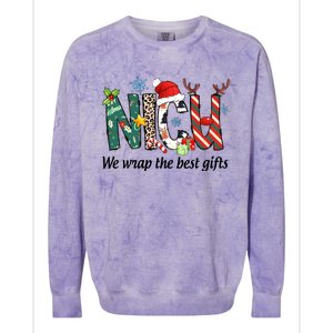 Nicu Nurse Christmas We Wrap The Best Gifts Colorblast Crewneck Sweatshirt