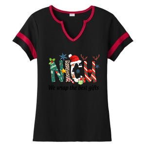 Nicu Nurse Christmas We Wrap The Best Gifts Ladies Halftime Notch Neck Tee