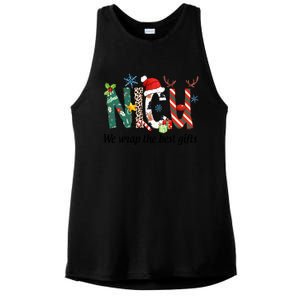 Nicu Nurse Christmas We Wrap The Best Gifts Ladies PosiCharge Tri-Blend Wicking Tank