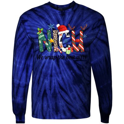 Nicu Nurse Christmas We Wrap The Best Gifts Tie-Dye Long Sleeve Shirt