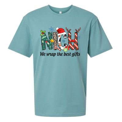 Nicu Nurse Christmas We Wrap The Best Gifts Sueded Cloud Jersey T-Shirt