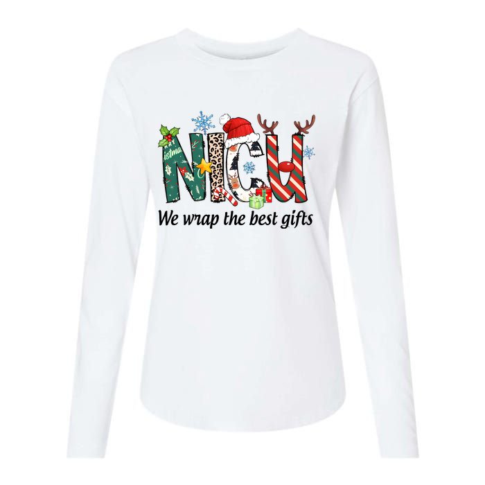 Nicu Nurse Christmas We Wrap The Best Gifts Womens Cotton Relaxed Long Sleeve T-Shirt