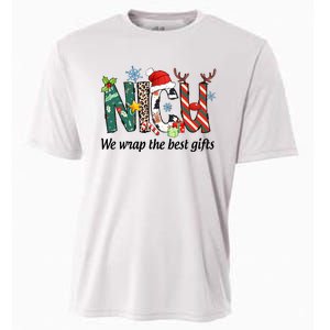 Nicu Nurse Christmas We Wrap The Best Gifts Cooling Performance Crew T-Shirt