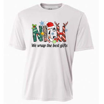 Nicu Nurse Christmas We Wrap The Best Gifts Cooling Performance Crew T-Shirt