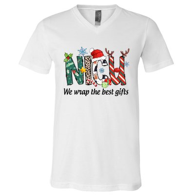 Nicu Nurse Christmas We Wrap The Best Gifts V-Neck T-Shirt