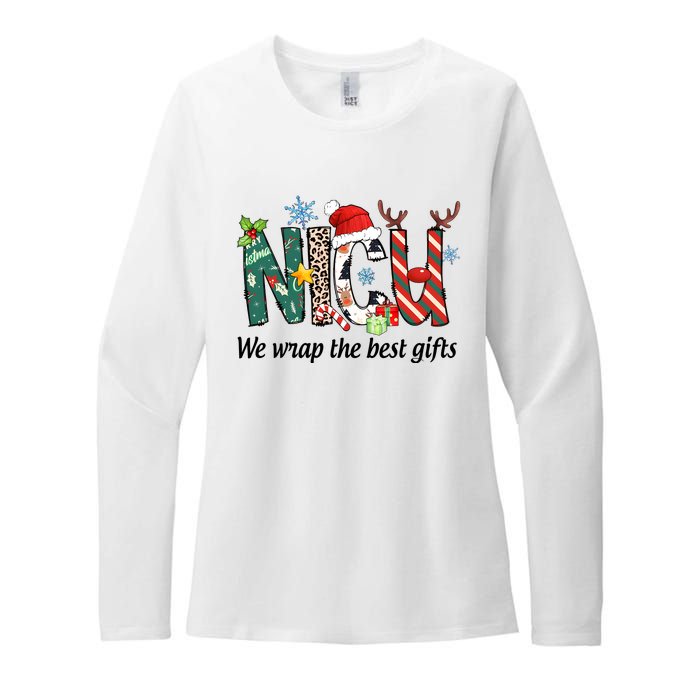 Nicu Nurse Christmas We Wrap The Best Gifts Womens CVC Long Sleeve Shirt