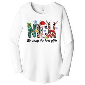 Nicu Nurse Christmas We Wrap The Best Gifts Women's Perfect Tri Tunic Long Sleeve Shirt