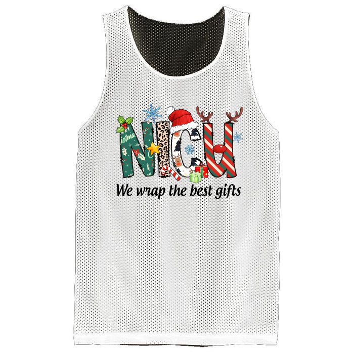 Nicu Nurse Christmas We Wrap The Best Gifts Mesh Reversible Basketball Jersey Tank