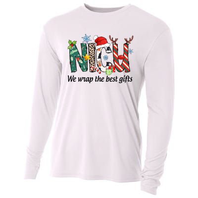 Nicu Nurse Christmas We Wrap The Best Gifts Cooling Performance Long Sleeve Crew