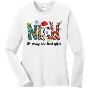 Nicu Nurse Christmas We Wrap The Best Gifts Ladies Long Sleeve Shirt