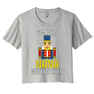 Nana Nutcracker Costume Matching Family Pjs Women's Crop Top Tee