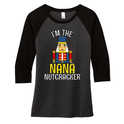 Nana Nutcracker Costume Matching Family Pjs Women's Tri-Blend 3/4-Sleeve Raglan Shirt