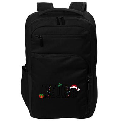 Neuro Nurse Christmas Santa Hat Neurology Xmas Neuroscience Gift Impact Tech Backpack