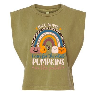 NICU Nurse Cutest Pumpkins In The Patch Rainbow Halloween RN Garment-Dyed Women's Muscle Tee