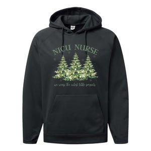 Nicu Nurse Christmas We Wrap The Cutest Little Presents Xmas Gift Performance Fleece Hoodie