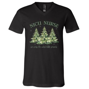 Nicu Nurse Christmas We Wrap The Cutest Little Presents Xmas Gift V-Neck T-Shirt